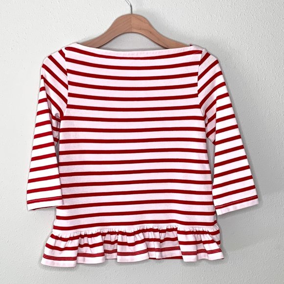 Kate Spade 3/4 Sleeve Striped Sailor Top Red Size XS - Picture 4 of 9
